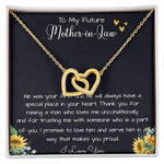 To My Future Mother In Law, Wedding For Her Mother's Gift Necklace Mother's Day Interlocking Hearts Necklace