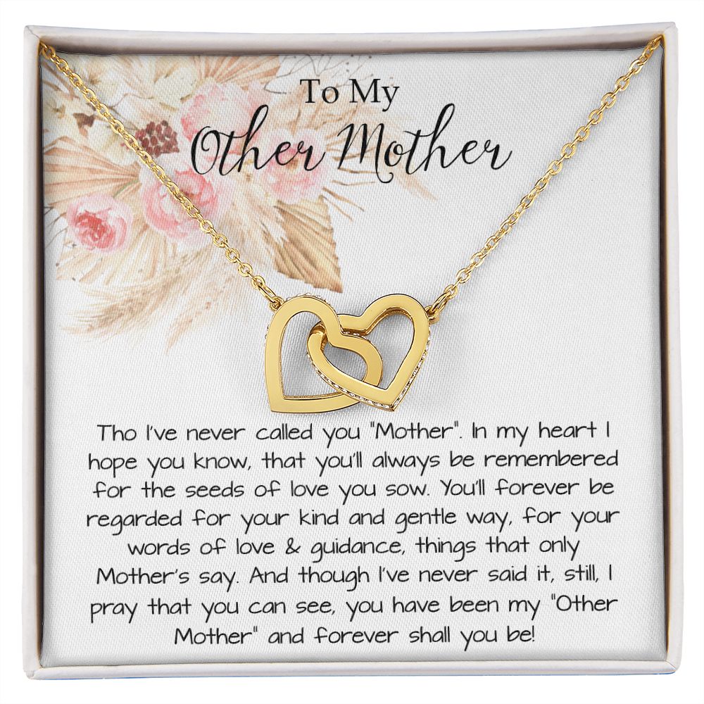 Bonus Mom Necklace, To My Other Mother Necklace, Gift For Second Mom, Mother-In-Law, Bonus Mom Mother's Day Interlocking Hearts Necklace