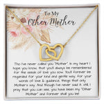 Bonus Mom Necklace, To My Other Mother Necklace, Gift For Second Mom, Mother-In-Law, Bonus Mom Mother's Day Interlocking Hearts Necklace