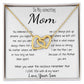 Mom Necklace - Gift for Mom from Son Mother's Day Interlocking Hearts Necklace