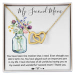Mom Necklace, Bonus Mom Necklace Gift For Stepmom Necklace Mother's Day Interlocking Hearts Necklace