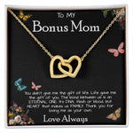 To My Bonus Mom Necklace Love Always Greatest Mother's Day Gift Necklace Mother's Day Interlocking Hearts Necklace