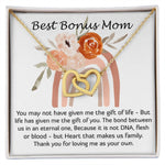 Mom Necklace, Best Mother's Day Gift - Stepmom Necklace, Bonus Mom Necklace Gift For Stepmom Neckalce Mother's Day Interlocking Hearts Necklace