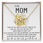 Mom Necklace Gift - To My Mom Necklace - Thank You For Giving Me The Best Things In Life Mother's Day Interlocking Hearts Necklace