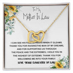 Mother-In-Law Necklace, Mother In Law Necklace Gift - Man Of My Dream Necklace From Your Daughter In Law Mother's Day Interlocking Hearts Necklace