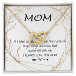 Mom Necklace - Love You Always And Forever Mother's Day Gift Mother's Day Interlocking Hearts Necklace