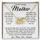 To My Loving Mother Necklace Where Are Smiles Are Many And Worries Are Few Gift For Her Mother's Day Necklace Mother's Day Interlocking Hearts Necklace