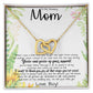 To My Amazing Mom Necklace From Son Little Boy You Taught Me Right Mom Birthday Gift For Her Mother's Day Necklace (1) Mother's Day Interlocking Hearts Necklace