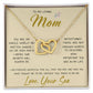 To My Loving Mom Necklace You Are Important To Me Gift For Her Mother's Day Mother's Day Necklace Mother's Day Interlocking Hearts Necklace