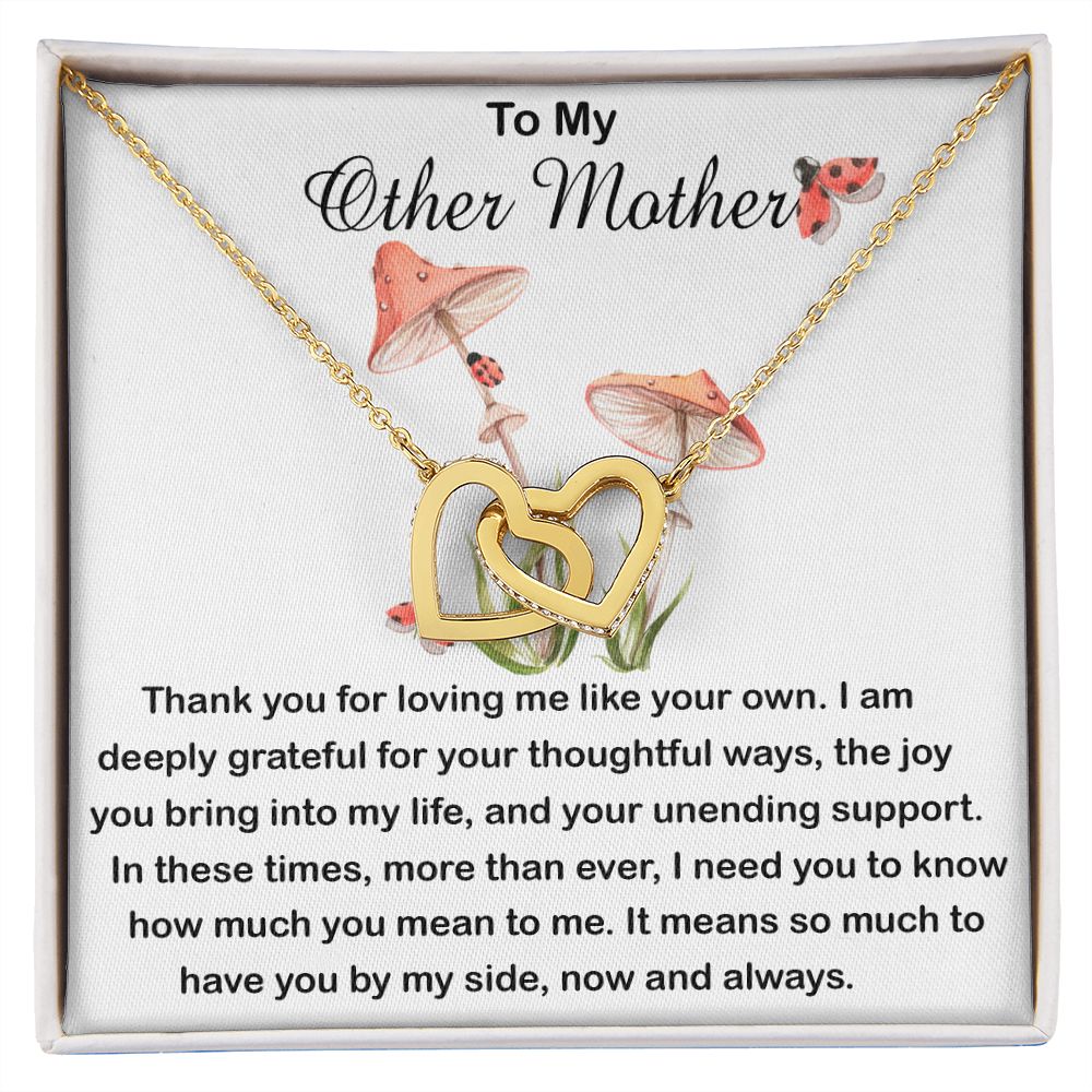 Bonus Mom Necklace, Other Mother Neckalce, Gift For Bonus Mom Second Mom Necklace Mother's Day Interlocking Hearts Necklace