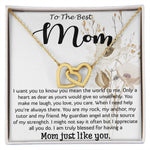 Mom Necklace, Best Mother's Day Gift - To My Mom Best Necklace Mother's Day Interlocking Hearts Necklace