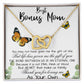 Stepmom Necklace, To My Bonus Mom Gift Neckalce, Thank For You Loving Me As Your Own Mother's Day Interlocking Hearts Necklace
