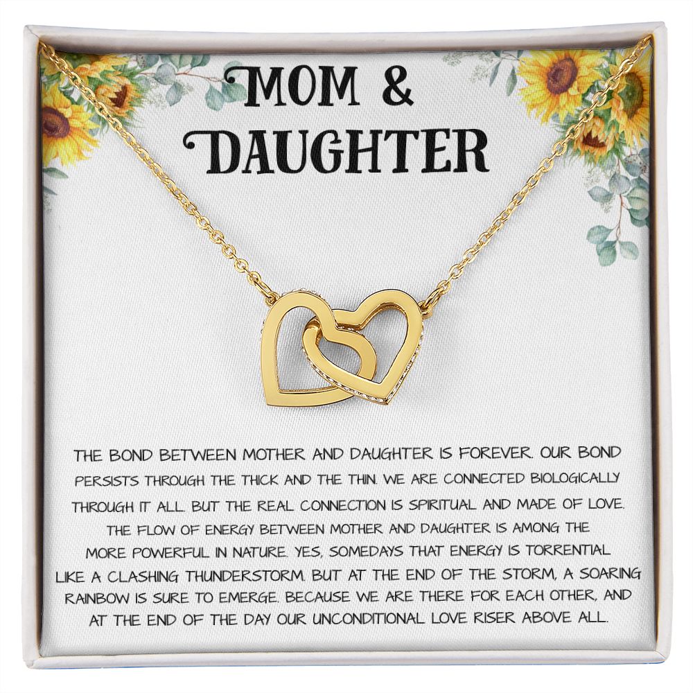 Mom Necklace, Mother Daughter Necklace, Gift For Mom, Mom Necklace, Birthday Gift Necklace Mother's Day Interlocking Hearts Necklace