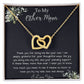 Bonus Mom Necklace, Gift To My Other Mother Necklace, Gift For Bonus Mom Second Mom Mother's Day Interlocking Hearts Necklace