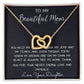 To My Beautiful Mom Necklace, Thank You For Never Ending Love From Daughter, Necklace Gift For Mom Mother's Day Interlocking Hearts Necklace