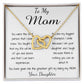 Mom Necklace - To Mom Necklace, Gorgeous Necklace for Mom from Daughter Mother's Day Interlocking Hearts Necklace