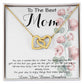 To Mom - From Bonus Daughter - Woman Like No Other Mother's Day Necklace Mother's Day Interlocking Hearts Necklace