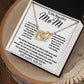To My Beautiful Mom Necklace The Best Mom Anyone Could Wish For, Mother's Day Gift Necklace Mother's Day Interlocking Hearts Necklace