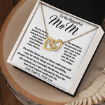 To My Beautiful Mom Necklace The Best Mom Anyone Could Wish For, Mother's Day Gift Necklace Mother's Day Interlocking Hearts Necklace