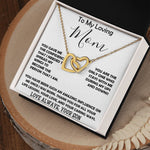 To My Loving Mom - Love Always Your Son Necklace Mother's Day Interlocking Hearts Necklace