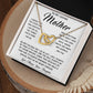 To My Loving Mother Necklace Where Are Smiles Are Many And Worries Are Few Gift For Her Mother's Day Necklace Mother's Day Interlocking Hearts Necklace