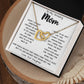 To My Amazing Mom Necklace From Son Little Boy You Taught Me Right Mom Birthday Gift For Her Mother's Day Necklace Mother's Day Interlocking Hearts Necklace
