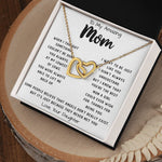 To My Amazing Mom Necklace From Son Little Boy You Taught Me Right Mom Birthday Gift For Her Mother's Day Necklace Mother's Day Interlocking Hearts Necklace