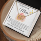 Mom Necklace Gift, To My Loving Mom Necklace, You Held Me When Times were Tough, You are My Rock Mother's Day Interlocking Hearts Necklace