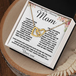 To my Amazing Mom Gift From Son Mother's Day Necklace Mother's Day Interlocking Hearts Necklace