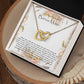 Bonus Mom Necklace, To My Beautiful Bonus Mom On My Wedding Day Necklace, Gift For Stepmother Of The Groom Gift Mother's Day Interlocking Hearts Necklace