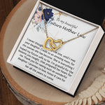 Mother-In-Law Necklace, Necklace Gift For Future Mother-In-Law From Future Son-In-Law, To My Future Mother-In-Law Mother's Day Interlocking Hearts Necklace