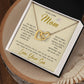 To My Loving Mom Necklace You Are Important To Me Gift For Her Mother's Day Mother's Day Necklace Mother's Day Interlocking Hearts Necklace