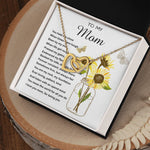 Mom Necklace Gift - To My Mom - You Mean The World For All You Do Mother's Day Necklace Mother's Day Interlocking Hearts Necklace