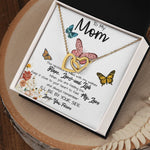To My Mom Necklace, I'll Be By Your Side, To My Mom Gift Necklace Mother's Day Interlocking Hearts Necklace