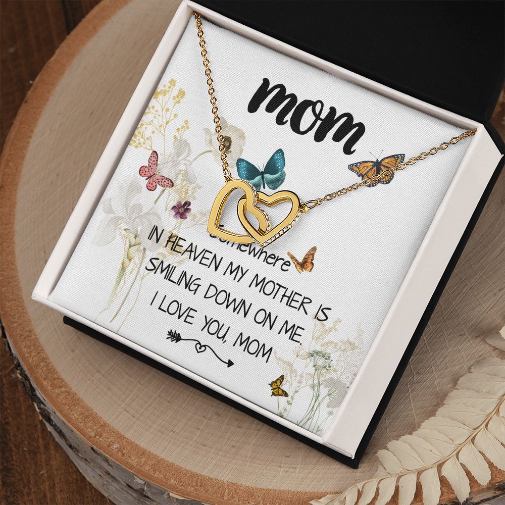 Mom Necklace Gift -Love You Always And Forever - Mother's Day Gift Mother's Day Interlocking Hearts Necklace