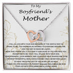 Mom Necklace, Mother-In-Law Necklace, To My Boyfriend's Mom Gift Necklace, Gift For Boyfriend's Mom Birthday Necklace Mother's Day Interlocking Hearts Necklace