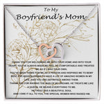 Mom Necklace, Mother-In-Law Necklace, To My Boyfriend's Mom Necklace, Gift For Boyfriend's Mom Mother's Day Necklace Mother's Day Interlocking Hearts Necklace