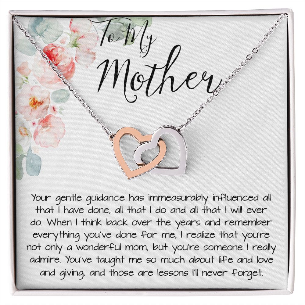 To Mom - Gentle Guidance Mother's Day Interlocking Hearts Necklace