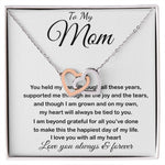 Mom Necklace - To My Mom - Love You Always And Forever Mother's Day Interlocking Hearts Necklace