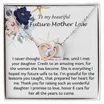 Mother-In-Law Necklace, Necklace Gift For Future Mother-In-Law From Future Son-In-Law, To My Future Mother-In-Law Mother's Day Interlocking Hearts Necklace