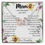 To My Mom Neckalce - Thank You For Sacrifices You Make Every Day Mother's Day Gift Mother's Day Interlocking Hearts Necklace