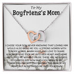 Mother-In-Law Necklace, Gift To My Boyfriend's Mom Necklace, Gift For Future Mother-In-Law Mother's Day Interlocking Hearts Necklace