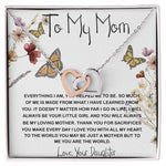 Mom Necklace Gift, You Are The World Necklace, Mother's Day Gift, Mother Daughter Neckalce Mother's Day Interlocking Hearts Necklace
