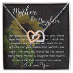 Mom Necklace Gift, Mothers's Day Necklace - Special Bond Mother's Day Interlocking Hearts Necklace