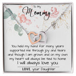 Mom Necklace, To My Mom Necklace Card – Alluring Beauty Necklace – Jewelry For Mom Gifts Mother's Day Interlocking Hearts Necklace