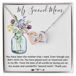 Mom Necklace, Bonus Mom Necklace Gift For Stepmom Necklace Mother's Day Interlocking Hearts Necklace