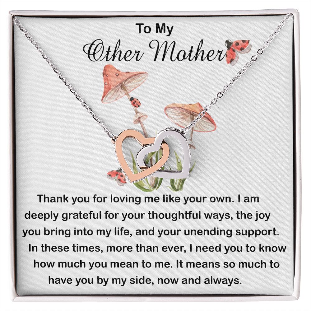 Bonus Mom Necklace, Other Mother Neckalce, Gift For Bonus Mom Second Mom Necklace Mother's Day Interlocking Hearts Necklace