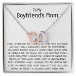 Mom Necklace, Mother-In-Law Necklace, Gift To My Boyfriend's Mom Necklace, Gift For Future Mother-In-Law Mother's Day Interlocking Hearts Necklace