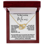 To My Loving Mom - Love Always Your Son Necklace Mother's Day Interlocking Hearts Necklace