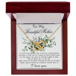 Mom Necklace, Son To My Mother Necklace On Wedding Day Gift For Mom, Mother Of The Groom Gift From Groom Mother's Day Interlocking Hearts Necklace